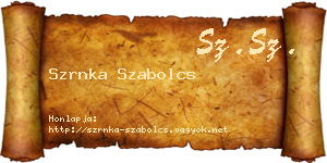 Szrnka Szabolcs névjegykártya